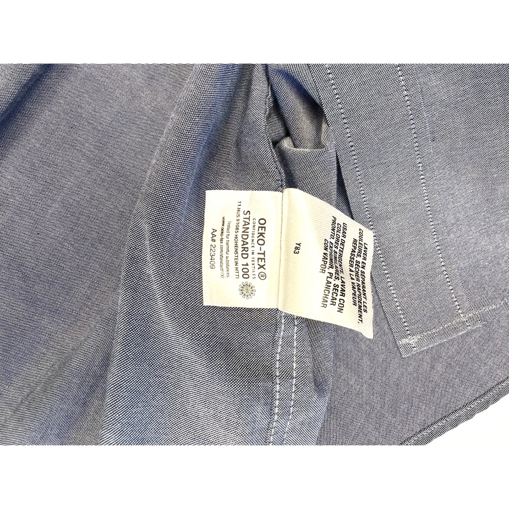 Tommy Hilfiger Mens Wrinkle Free Stretch Regular Fit Dress Shirt XL Blue - Picture 6 of 11